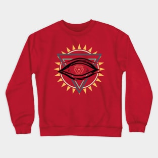 One eye illustration with retro color Crewneck Sweatshirt